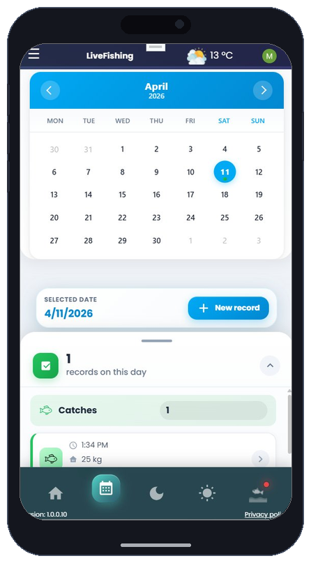 Catch calendar